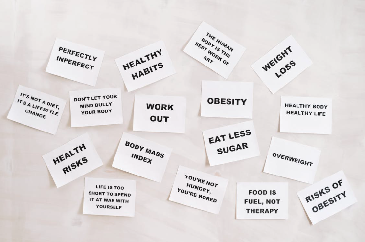 BMI calculator infographic showing measurement metrics and health categories